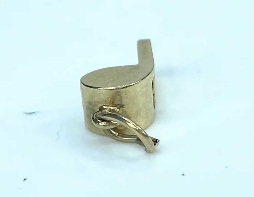 10K yellow gold 3D Whistle charm JR9282 - image 3