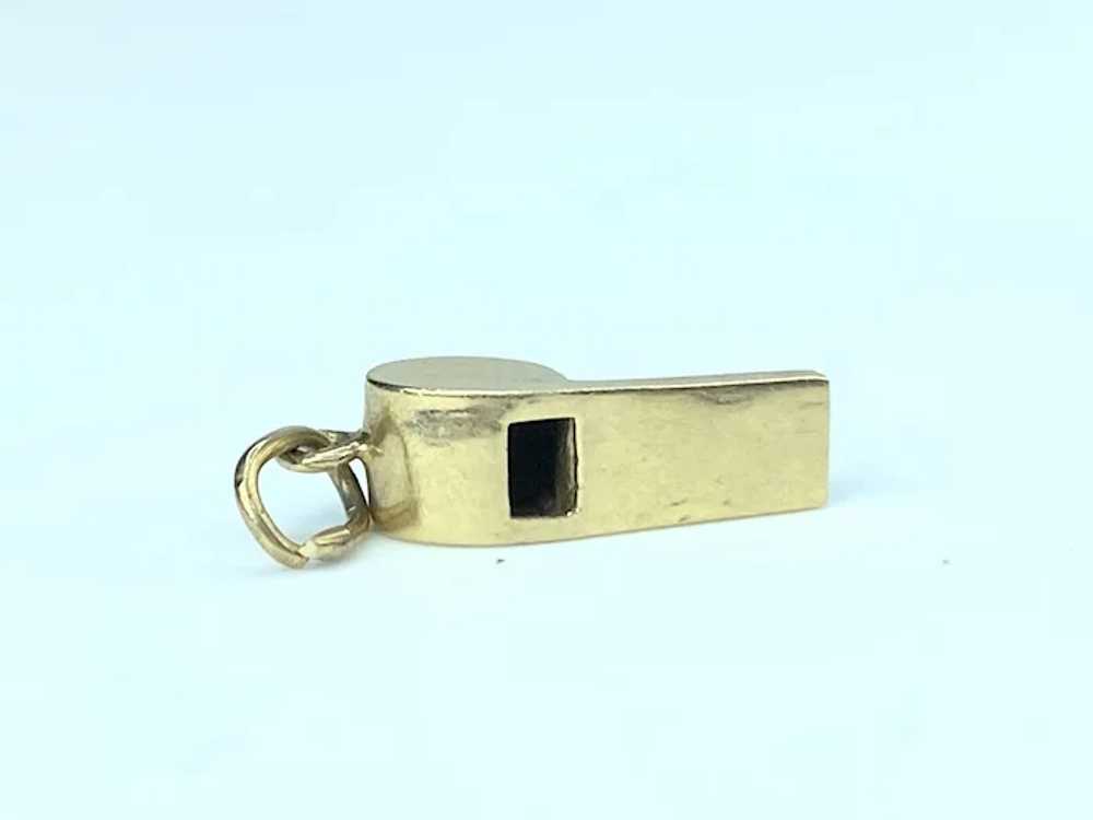 10K yellow gold 3D Whistle charm JR9282 - image 4