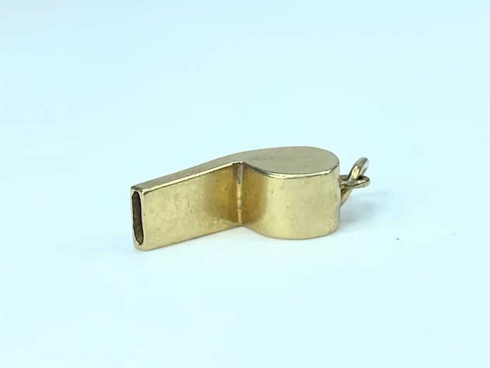 10K yellow gold 3D Whistle charm JR9282 - image 5