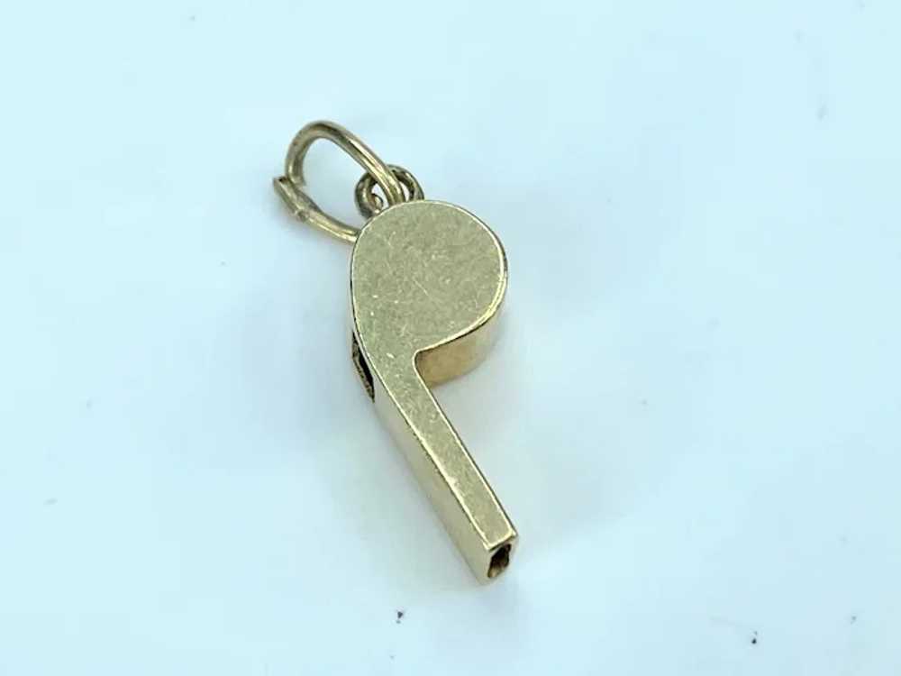 10K yellow gold 3D Whistle charm JR9282 - image 6