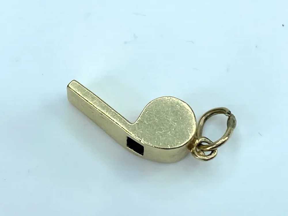 10K yellow gold 3D Whistle charm JR9282 - image 8