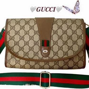 ❤️Auth♥️GUCCI GG Monogram Supreme VTG Web Interlo… - image 1