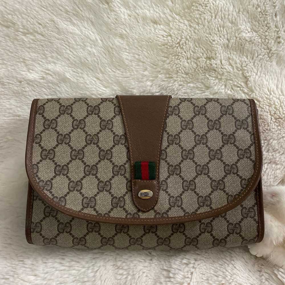 ❤️Auth♥️GUCCI GG Monogram Supreme VTG Web Interlo… - image 2