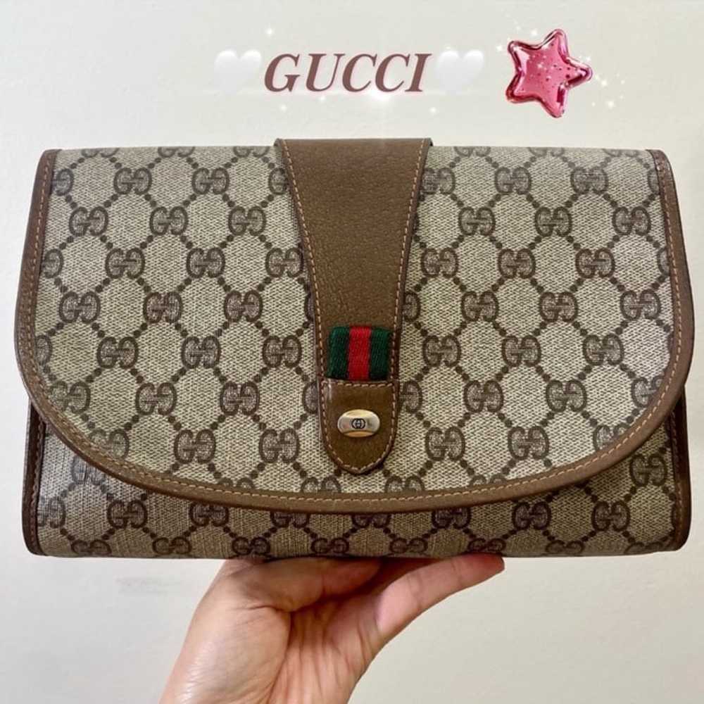 ❤️Auth♥️GUCCI GG Monogram Supreme VTG Web Interlo… - image 7