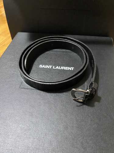 Saint Laurent Paris YSL Thin Black Belt - image 1