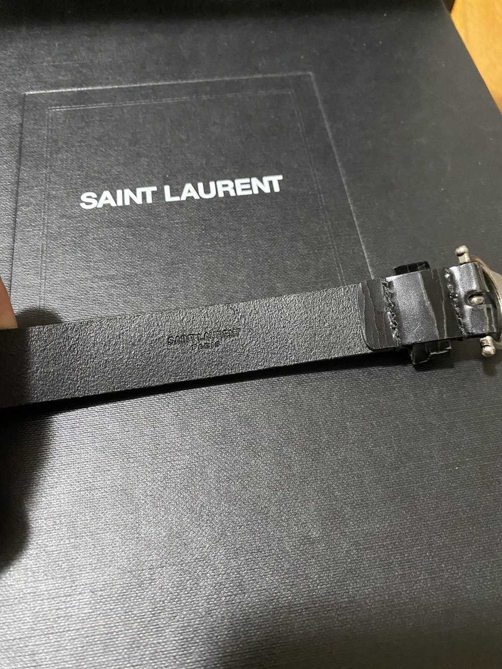 Saint Laurent Paris YSL Thin Black Belt - image 4