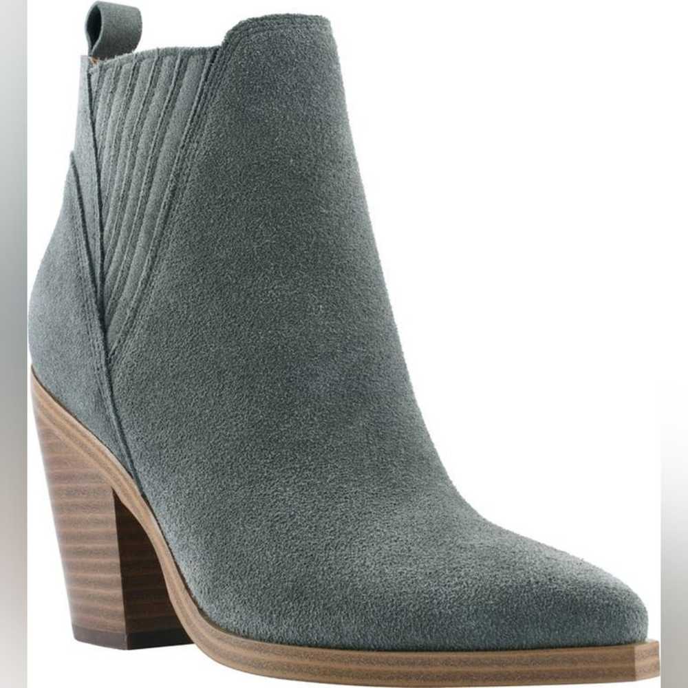 Marc Fisher gray suede booties size 9.5 - image 1