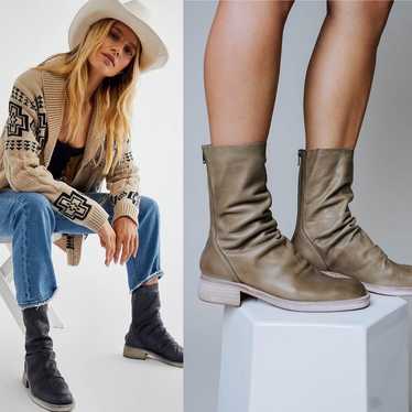 NEW Free People Sutton Slouch Leather Boot in Tau… - image 1