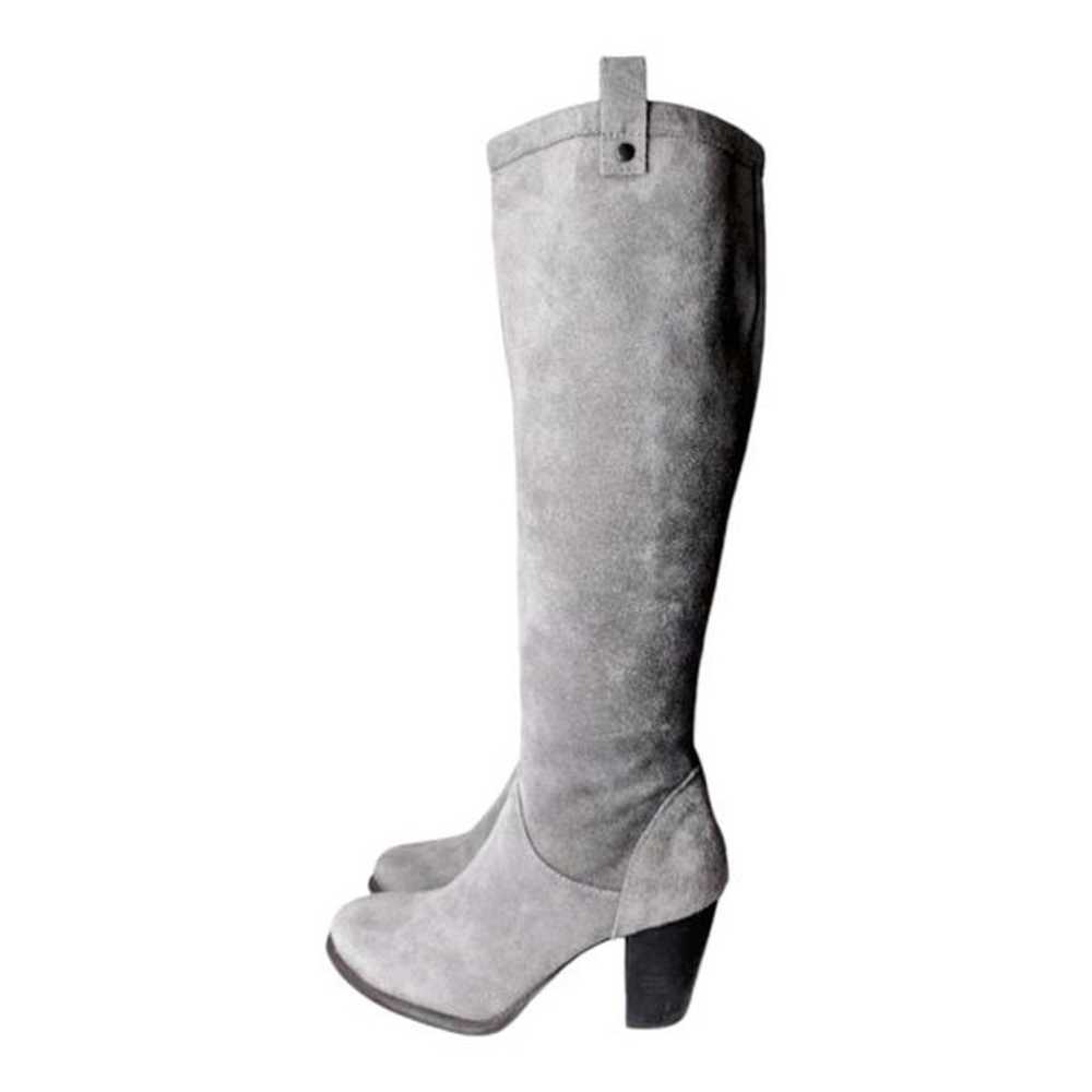 UGG Ava Tall "Grey" Suede Boot Size 7 - image 2