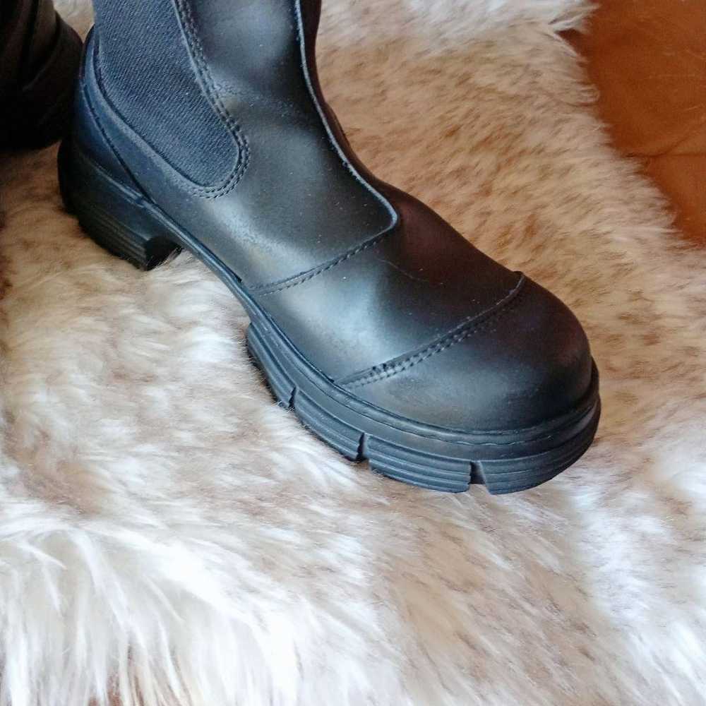 【GANNI 38】Black Side Gore Boots Girly Vintage Clo… - image 5