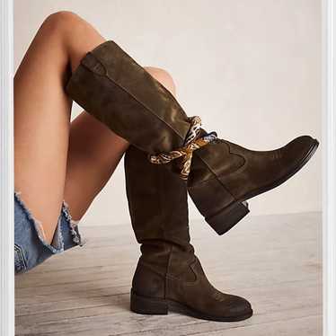 Free People Collection - Arya Riding Suede Tall B… - image 1