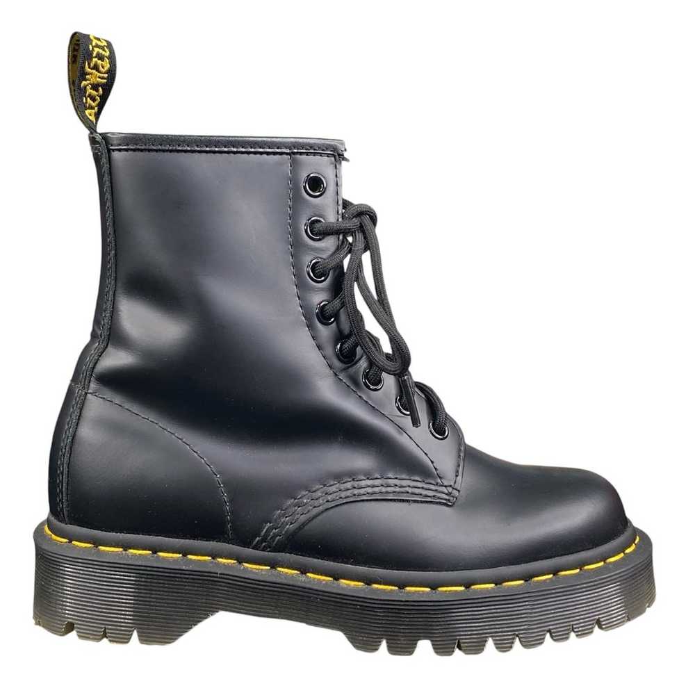 Dr Martens Unisex Black Smooth Leather 8 Eye Comb… - image 1