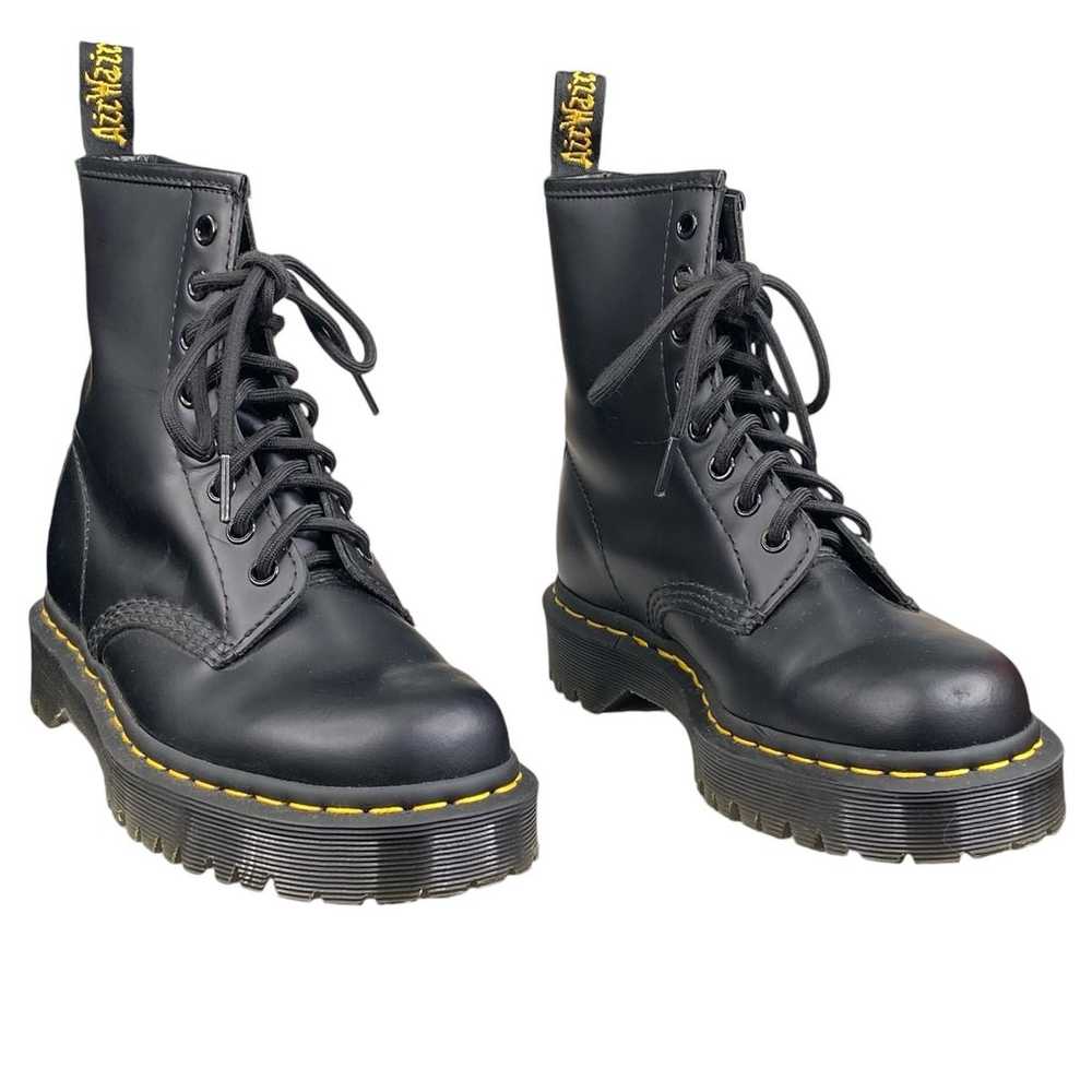 Dr Martens Unisex Black Smooth Leather 8 Eye Comb… - image 5