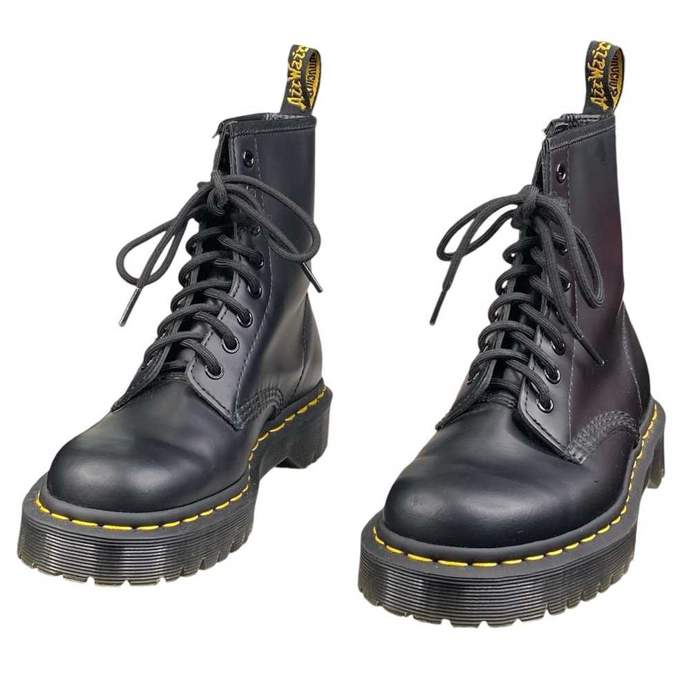 Dr Martens Unisex Black Smooth Leather 8 Eye Comb… - image 6