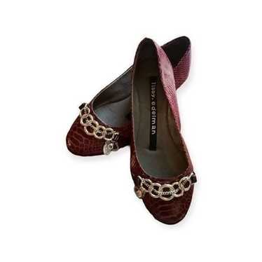 Libby Edelman Amelie Wine Ballet Flats 7 M - image 1