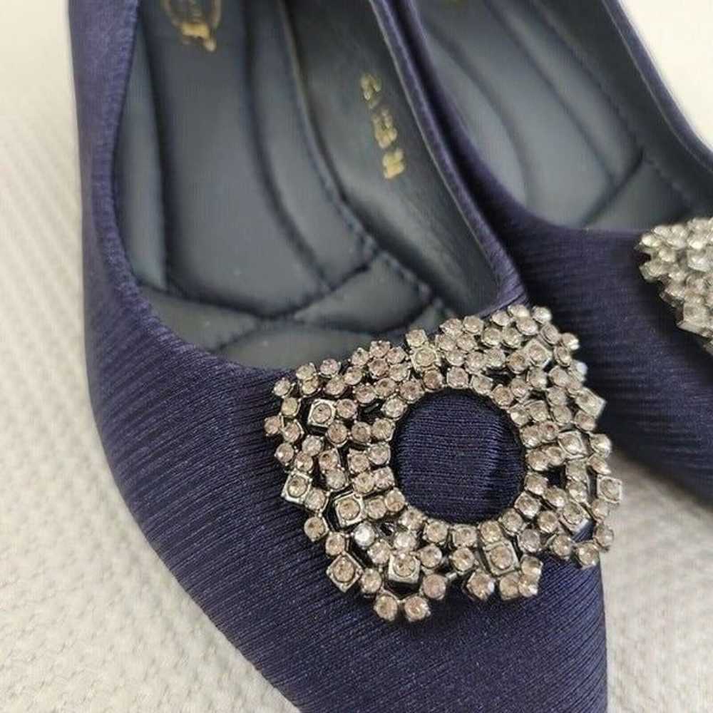 Vintage 60s Womens Size 4 Navy Blue Shoes Heels M… - image 4