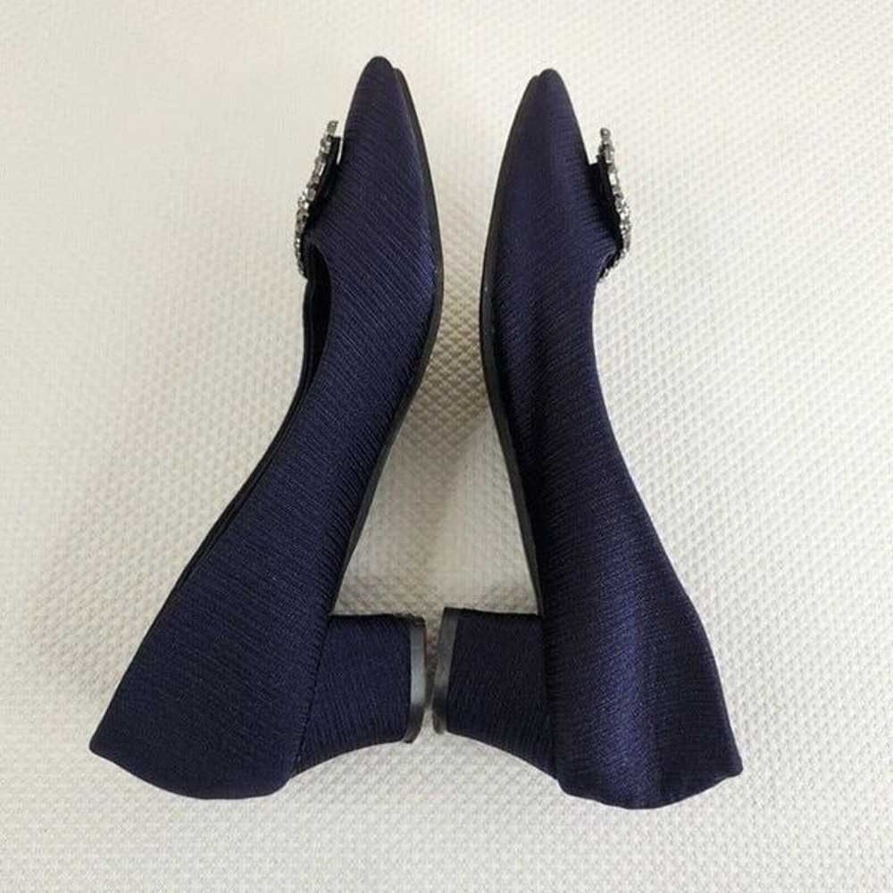 Vintage 60s Womens Size 4 Navy Blue Shoes Heels M… - image 8