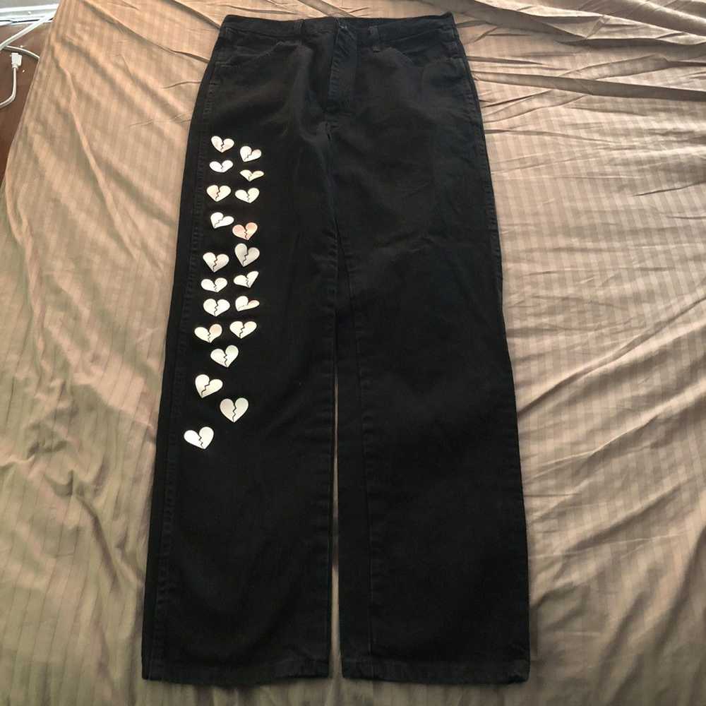 Custom × Designer × Streetwear Custom Black Jeans… - image 1