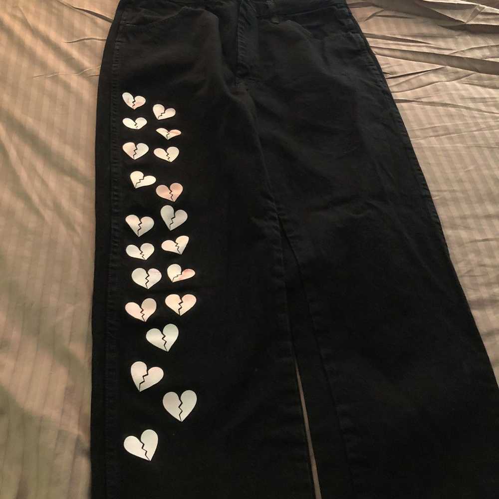 Custom × Designer × Streetwear Custom Black Jeans… - image 2