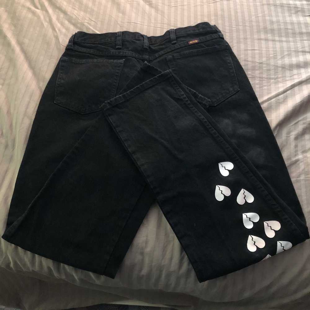 Custom × Designer × Streetwear Custom Black Jeans… - image 4