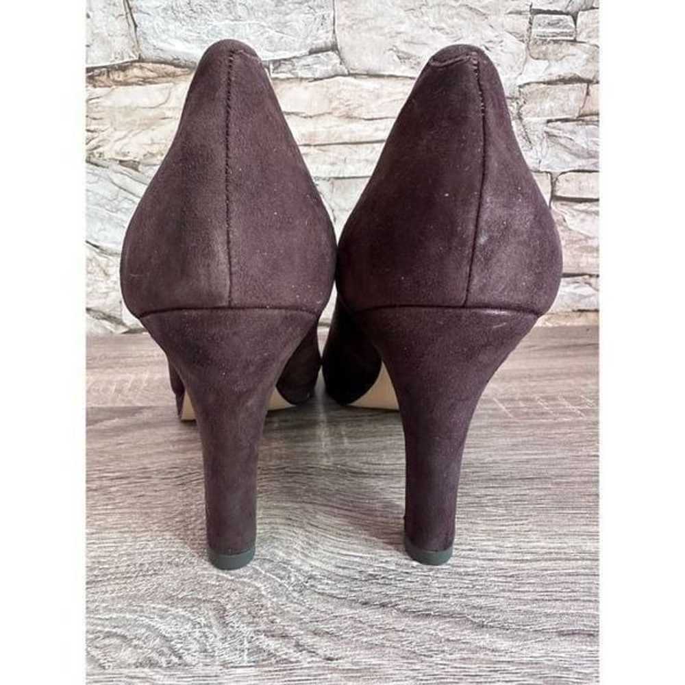 New Vintage Y2K Enzo Angiolini Brown Suede Peep T… - image 5