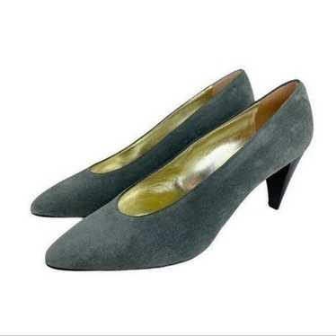 Walter Steiger Gray Suede Vintage Pumps