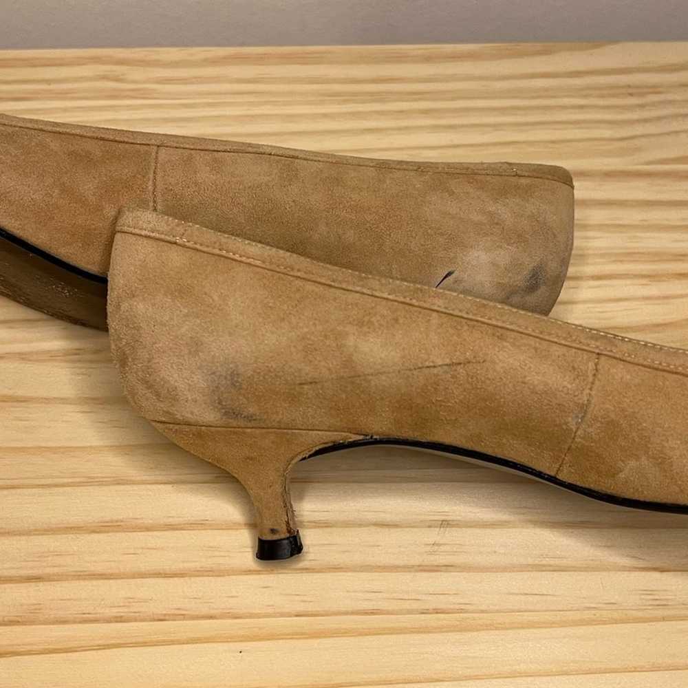 Stuart Weitzman Vintage Suede Kitten Heel Tan Siz… - image 4