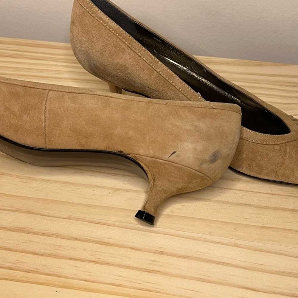 Stuart Weitzman Vintage Suede Kitten Heel Tan Siz… - image 5