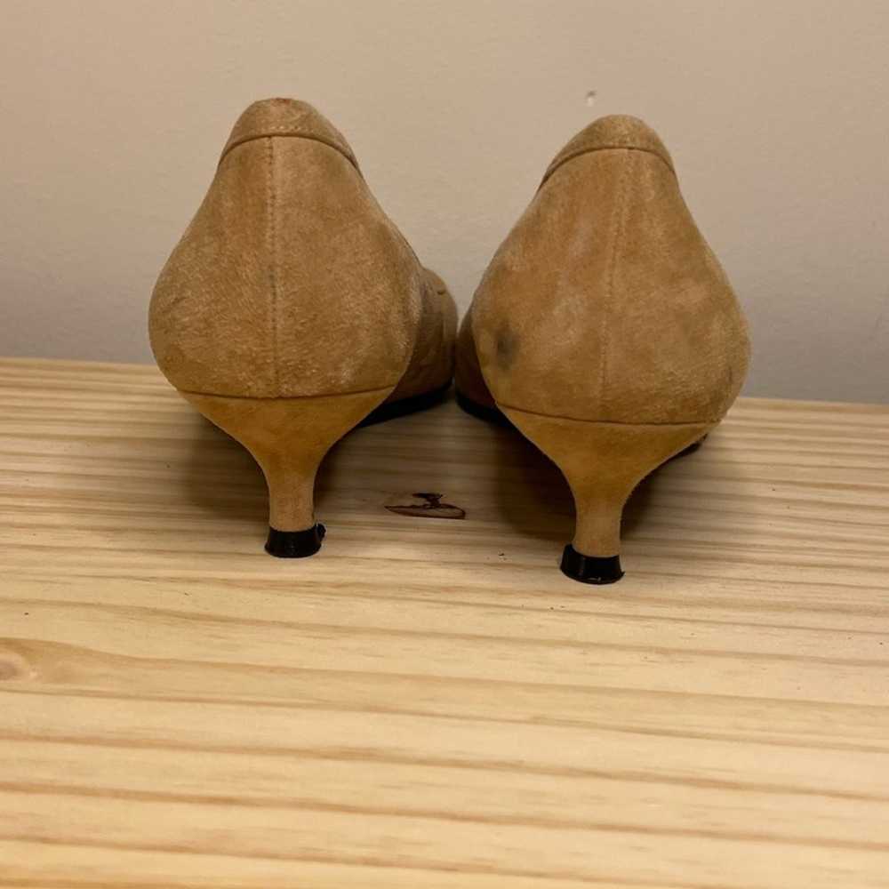 Stuart Weitzman Vintage Suede Kitten Heel Tan Siz… - image 7