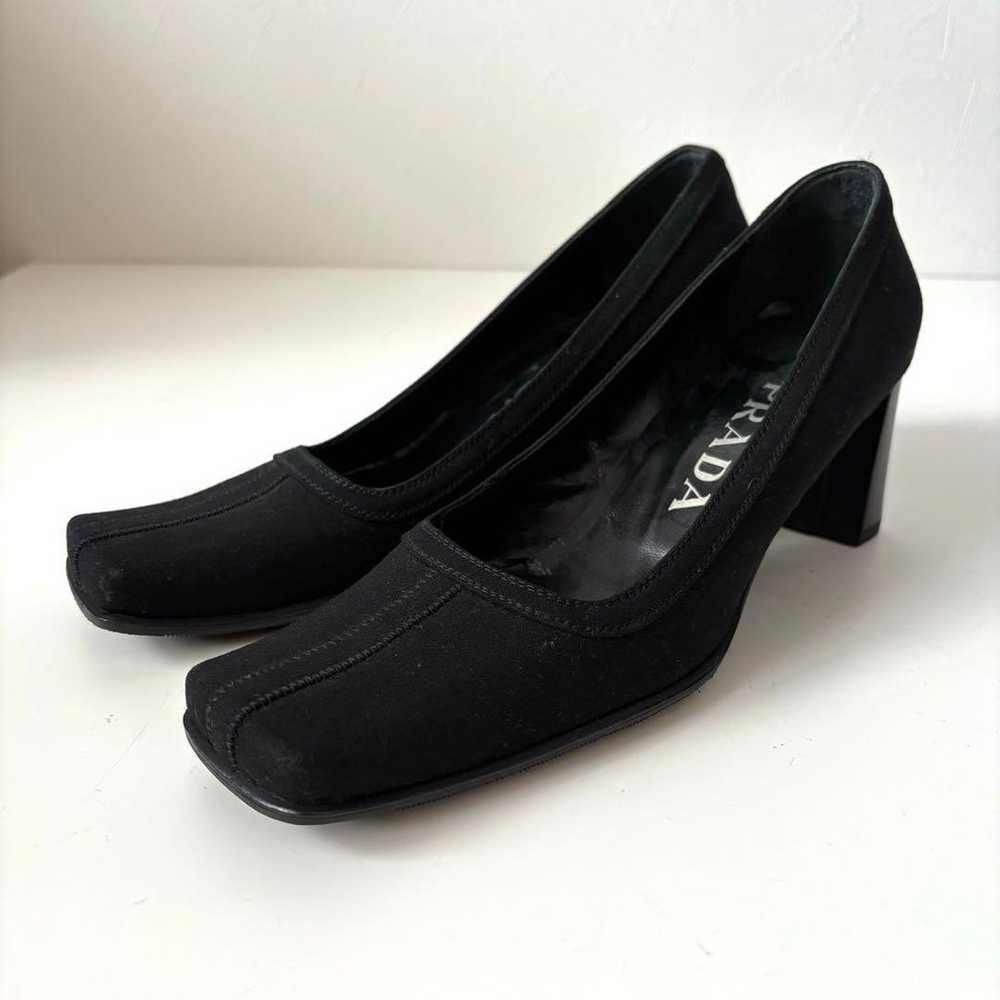 PRADA vintage logo pumps size 36 1/2 black - image 1