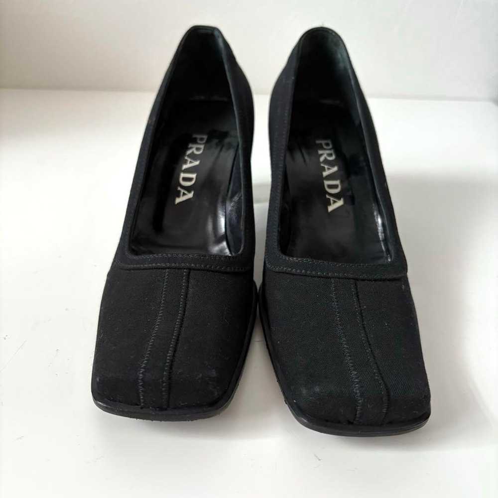 PRADA vintage logo pumps size 36 1/2 black - image 2