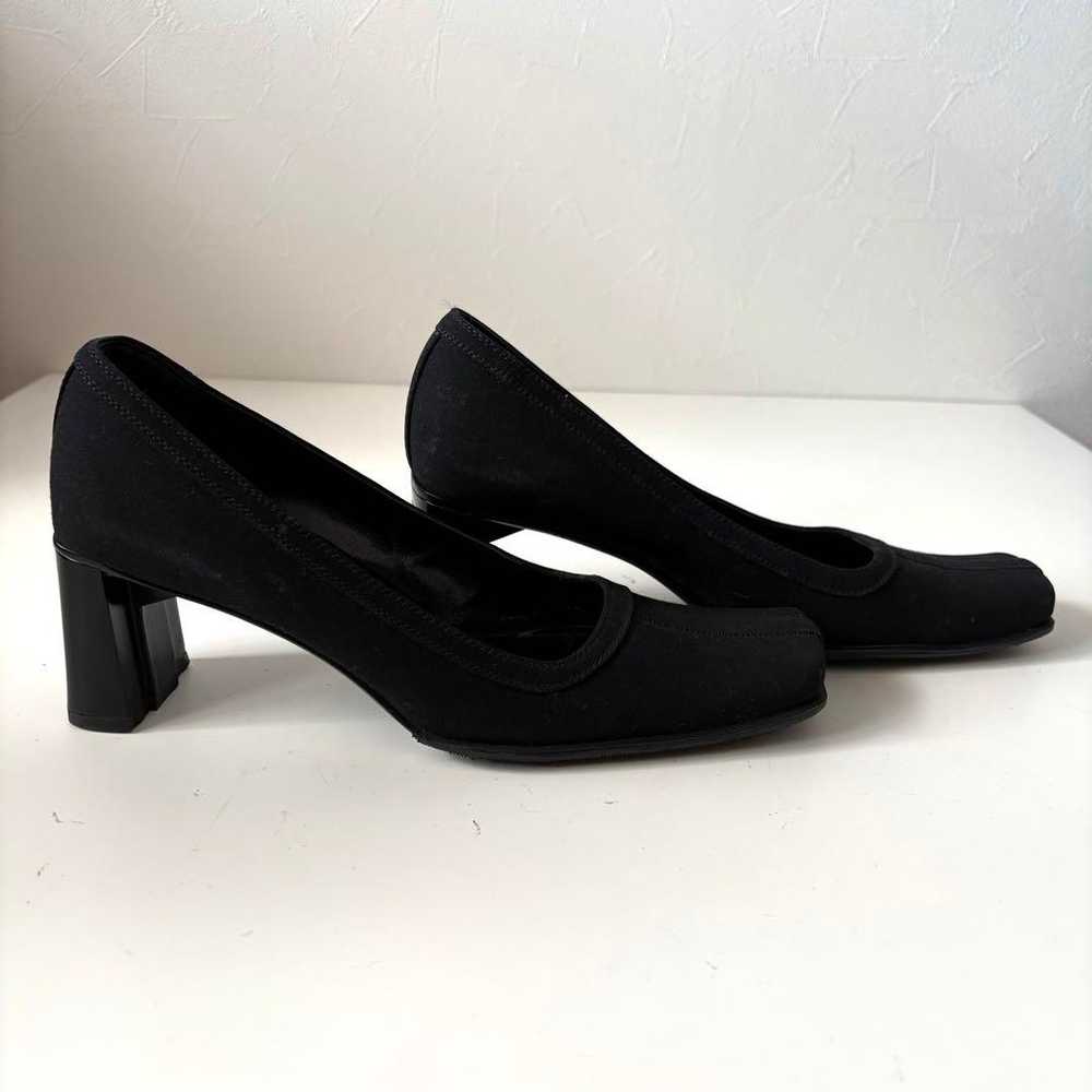 PRADA vintage logo pumps size 36 1/2 black - image 3