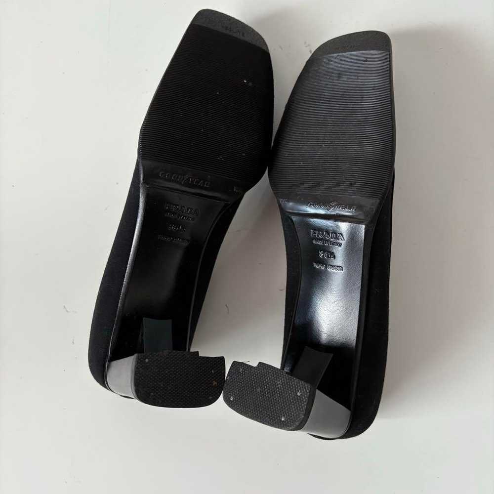 PRADA vintage logo pumps size 36 1/2 black - image 6