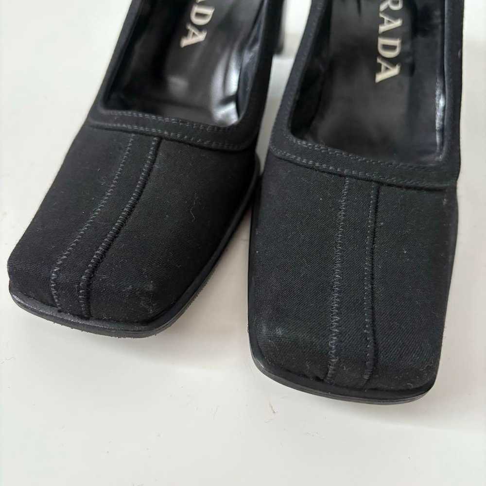 PRADA vintage logo pumps size 36 1/2 black - image 8