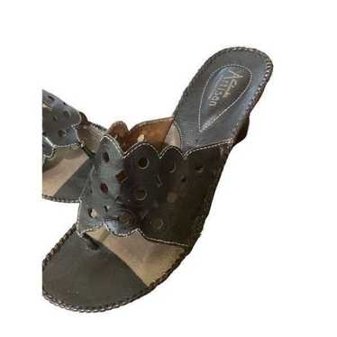 Clarks Artisan Collection Dark Brown Wedge Sandals