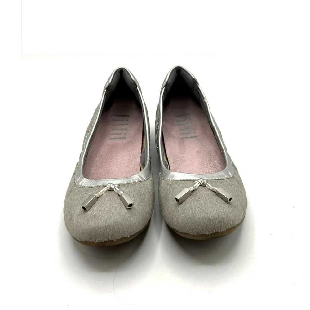 fitfit Fitfit Flat Pumps Gray Silver 1209 - image 3