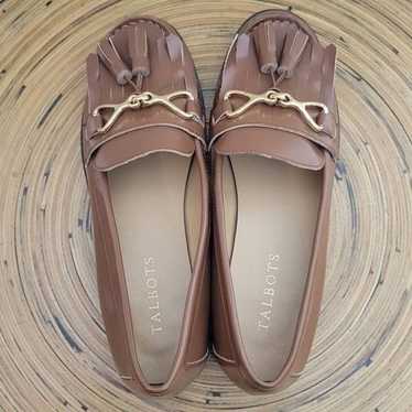 Talbots Laura Tasseled Leather Loafers 7 Brown - image 1