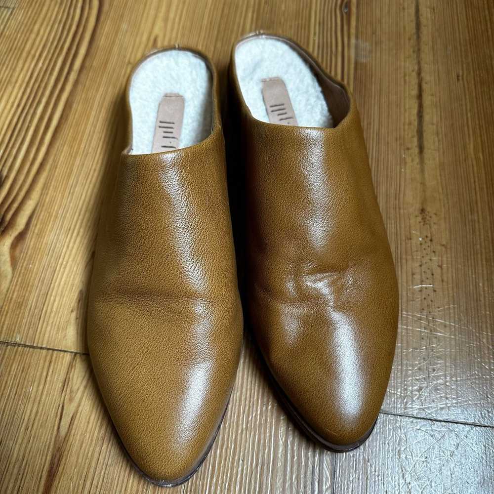 J.Jill tan leather fleece lined mules SIZE 9 - image 5