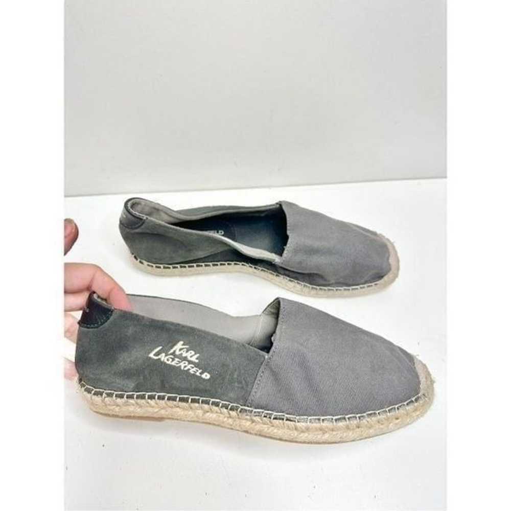 Karl Lagerfeld Espadrille Womens Size 8.5 Gray Su… - image 3