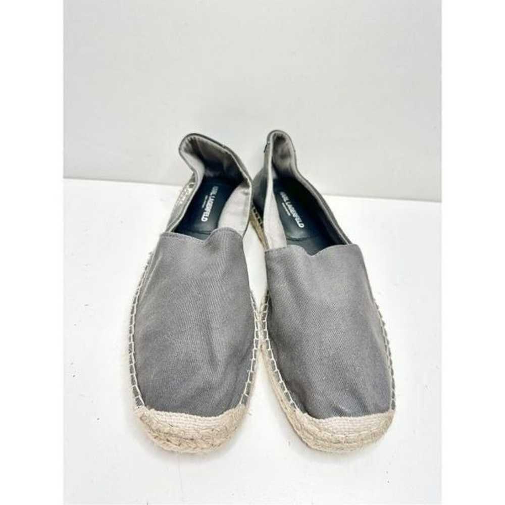 Karl Lagerfeld Espadrille Womens Size 8.5 Gray Su… - image 4