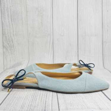 Jack Rogers Serena Slingback Light Blue Denim Fla… - image 1