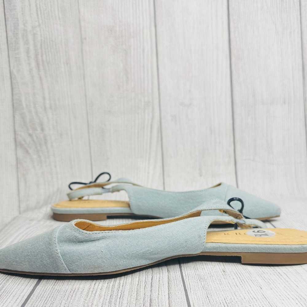 Jack Rogers Serena Slingback Light Blue Denim Fla… - image 2