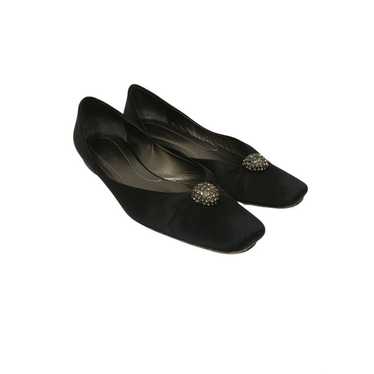 Elegant Embellished Satin Flats by Giorgio Armani