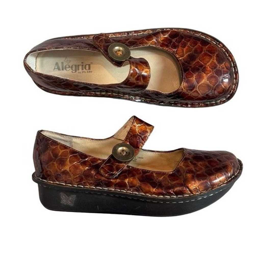 Alegria Paloma Mary Janes Womens 9.5-10 Brown Cro… - image 1