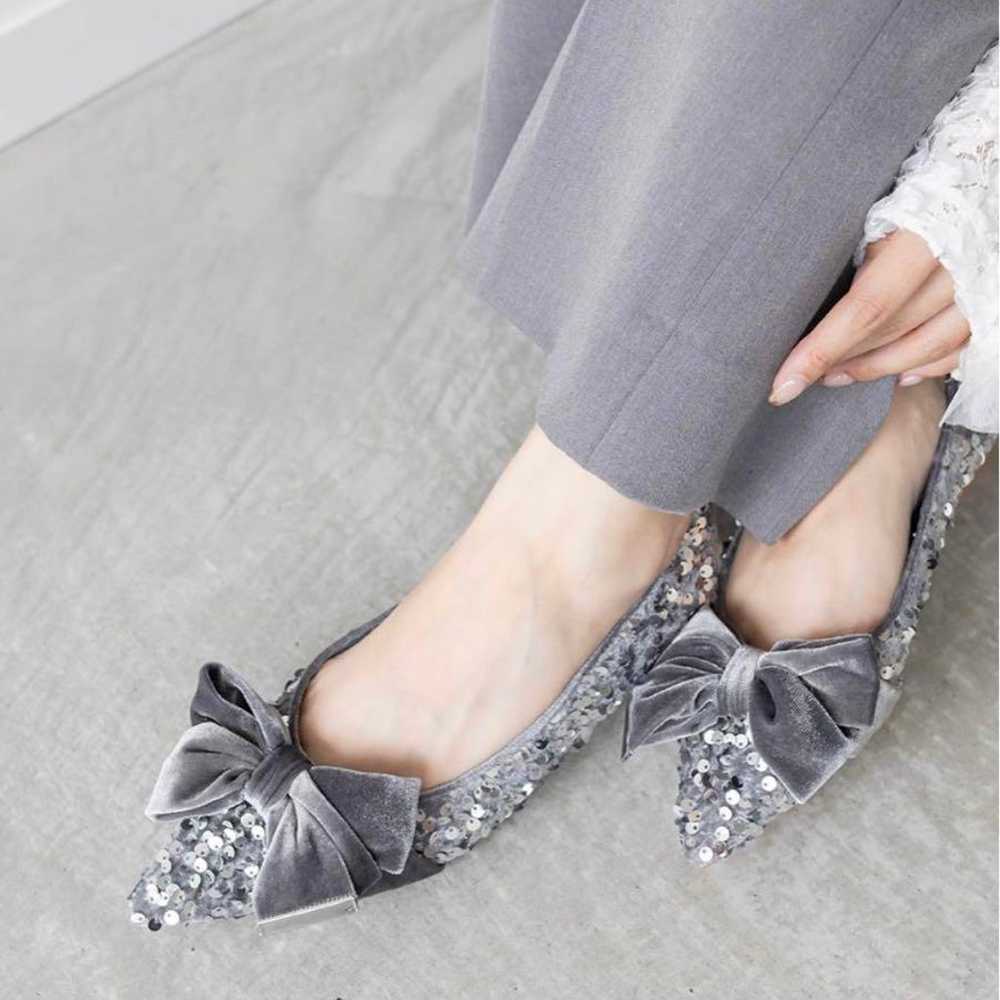 Velour Ribbon Flat Shoes RANDA - image 1