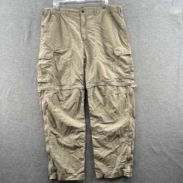 Vintage rei mens size XL beige cargo convertible … - image 1