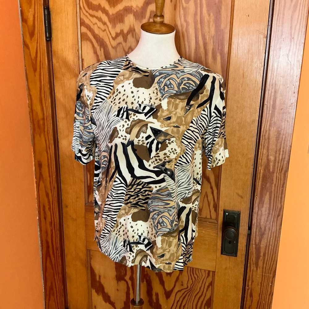 Vintage 90s safari blouse - image 3