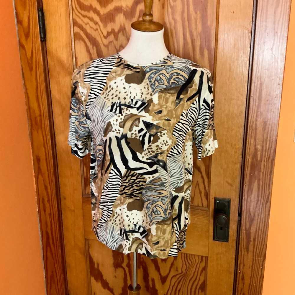 Vintage 90s safari blouse - image 5