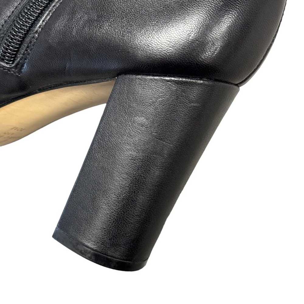 Marc Fisher Black Leather Urmi Block Heel Boots - image 12