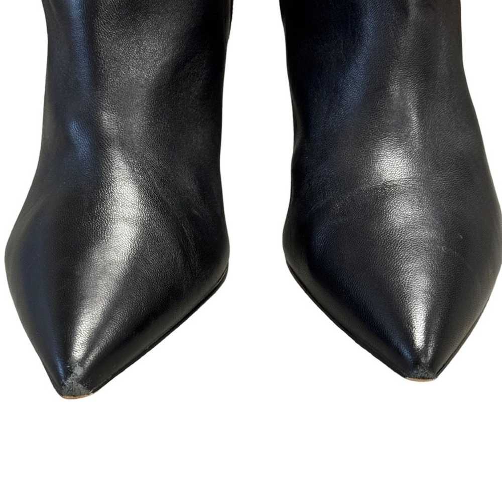 Marc Fisher Black Leather Urmi Block Heel Boots - image 3